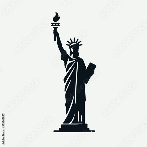 Flat vector silhouettes of famous places and monuments in the world
