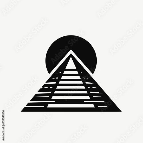 Flat vector silhouettes of famous places and monuments in the world
