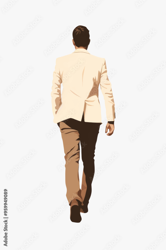 Man walking in formal attire Man walking in formal attire