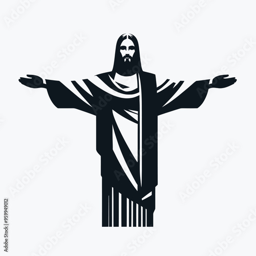 Flat vector silhouettes of famous places and monuments in the world

