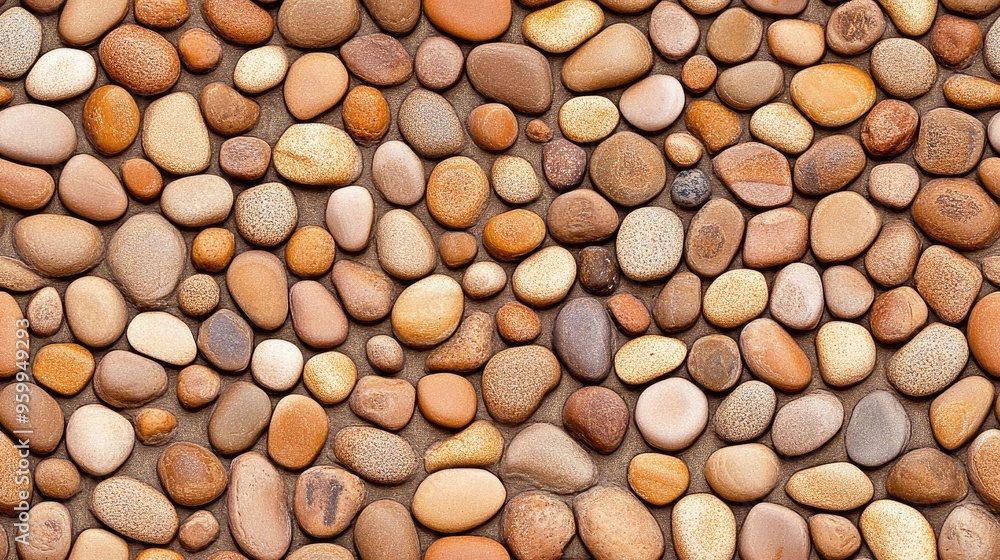 A close-up view displays a variety of small, smooth white pebbles arranged on a natural stone surface, showcasing intricate textures and natural lighting for a crisp appearance SEAMLESS PATTERN A close-up view displays a variety of small, smooth white pebbles arranged on a natural stone surface, showcasing intricate textures and natural lighting for a crisp appearance SEAMLESS PATTERN