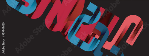 Lines, abstract letter style design background. Geometric vector Illustration For Wallpaper, Banner, Background, Card, Book Illustration, landing page