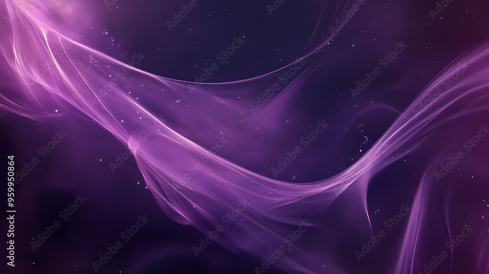 Abstract Purple Smoke Background with Glowing Particles Abstract Purple Smoke Background with Glowing Particles