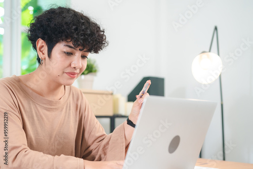 Modern Businesswoman Workin...