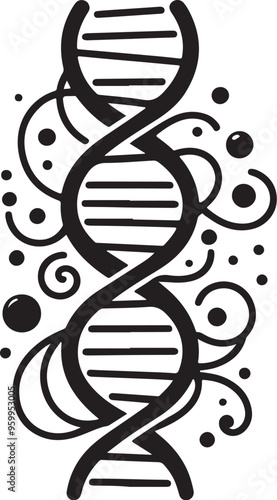 human dna vector design clipart flat style artwork photo