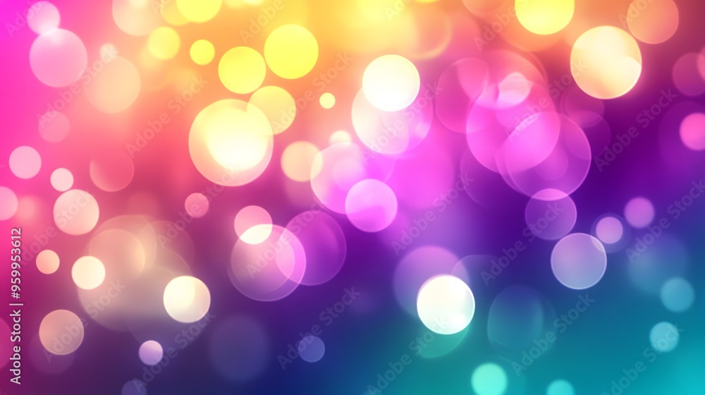Obraz premium Abstract Bokeh Background with Colorful Lights