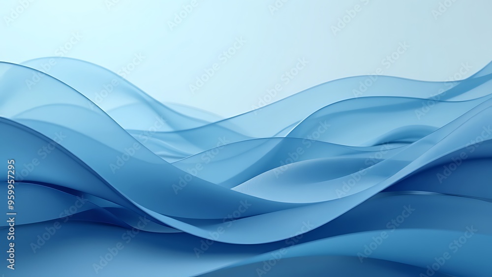 Fototapeta premium 3D Blue Shape Background