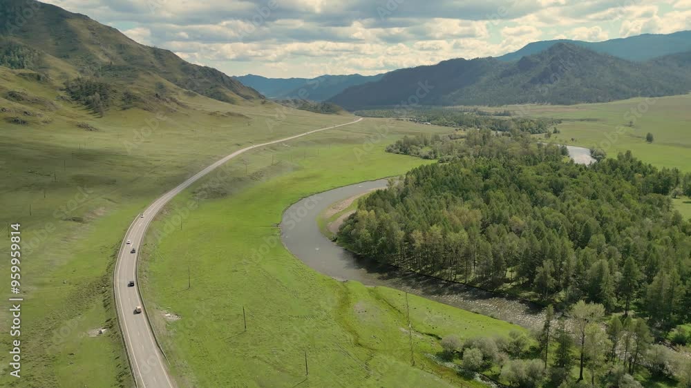 Chuisky tract in the Altai mountains. Siberia, Russia, Chuisky tract in the Altai mountains. Siberia, Russia,