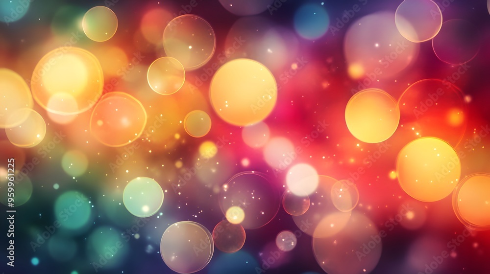 Abstract Bokeh Lights Background with Warm Colors and Sparkle Abstract Bokeh Lights Background with Warm Colors and Sparkle