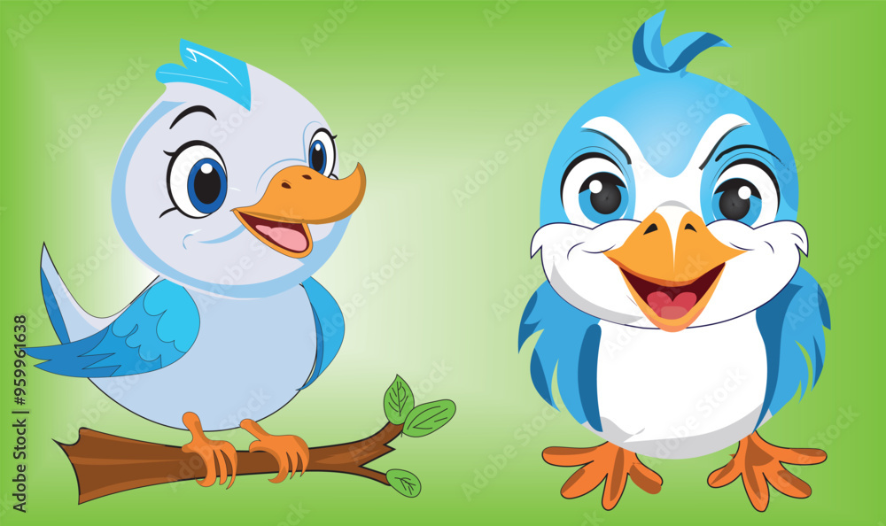 Obraz premium Bird Animal Cartoon Vector Design.