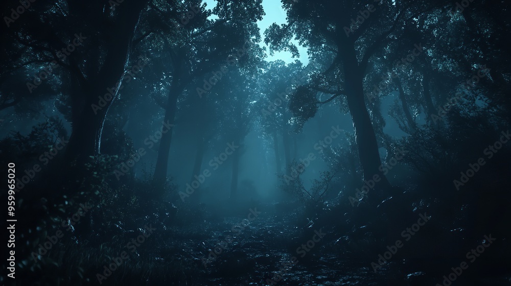 nightmare forest with creepy trees nightmare forest with creepy trees