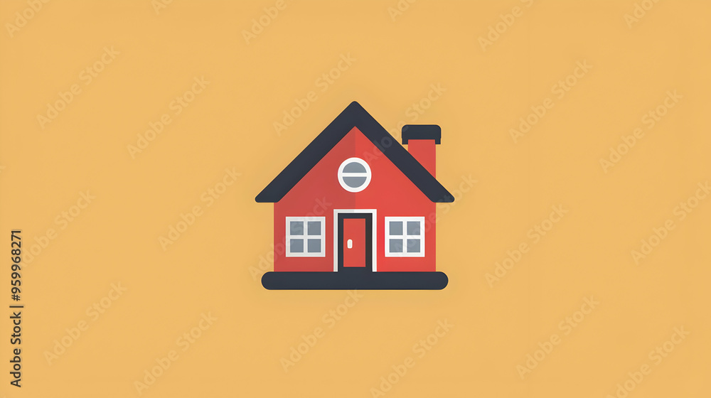 flat minimalist house logo icon flat minimalist house logo icon