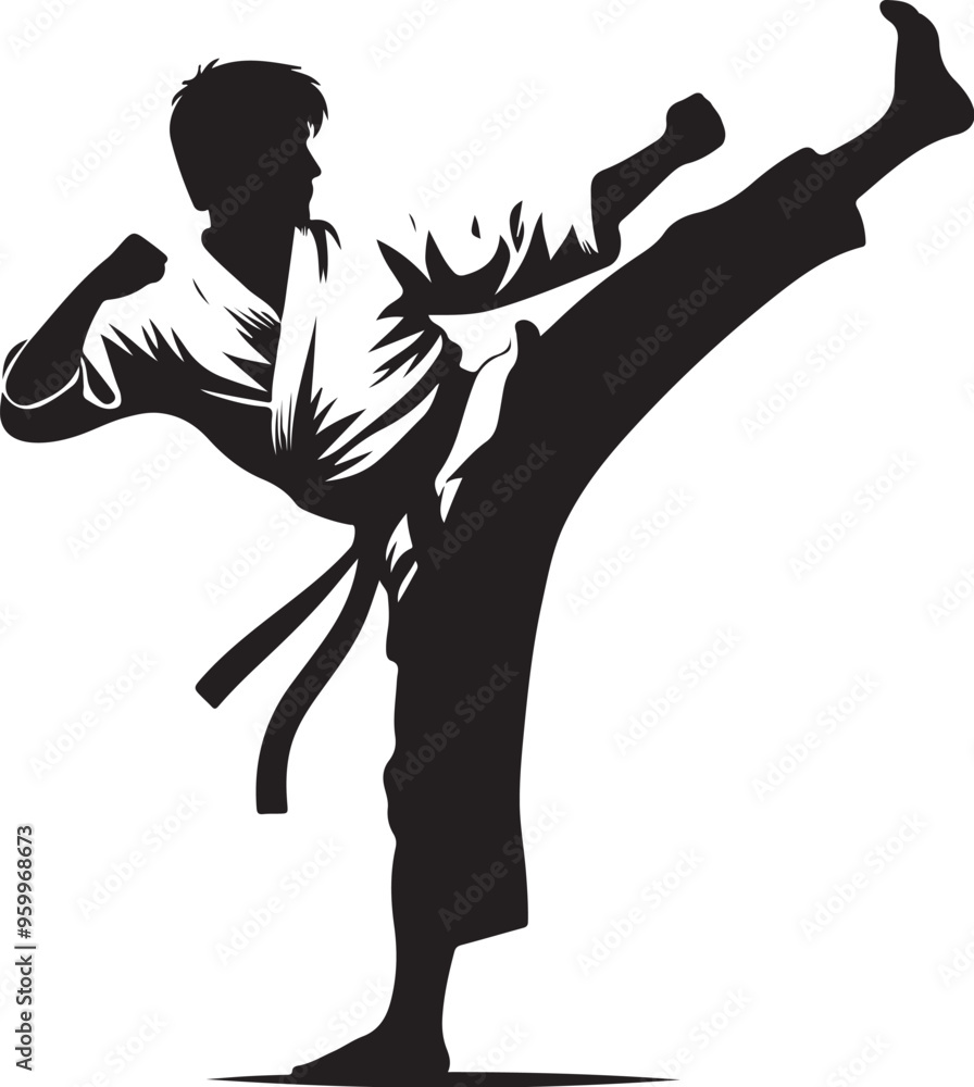 karate player vector design clipart flat style artwork karate player vector design clipart flat style artwork