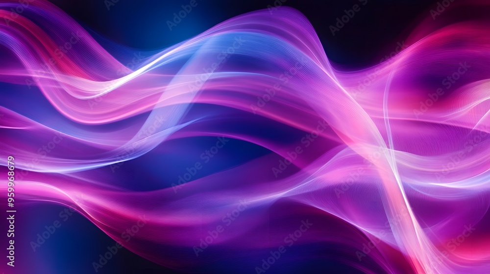 Abstract Purple and Blue Swirling Waves Background Abstract Purple and Blue Swirling Waves Background