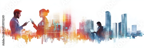 Engaging and vibrant business connections flourish in the dynamic urban landscape, where ambition and innovation drive success and collaboration among professionals across diverse fields