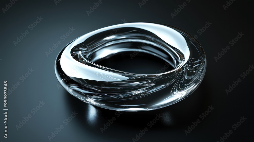 A digital 3D zero, rotating slowly, with a smooth and glossy surface. A digital 3D zero, rotating slowly, with a smooth and glossy surface.