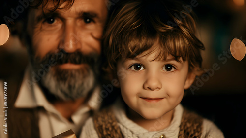 Father Receiving Gift From His Son Styl