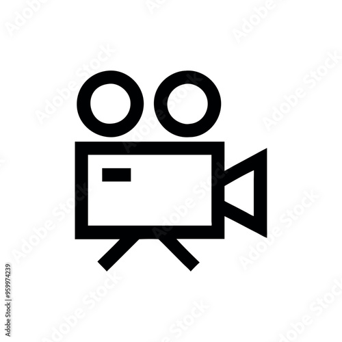 Video Camera simple Outline lcon, logo 