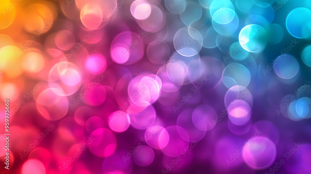 Fototapeta premium Abstract Blurred Colorful Bokeh Lights Background