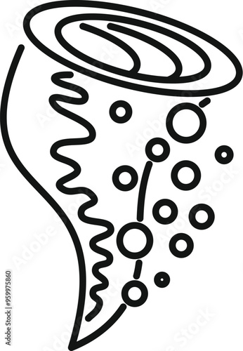 Bacteria lactobacillus forming colonies and spreading probiotics, outline icon design