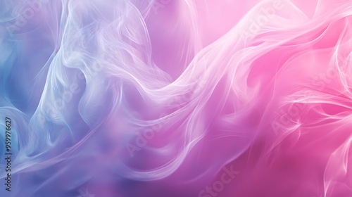 Abstract Pink and Blue Swirling Smoke Background