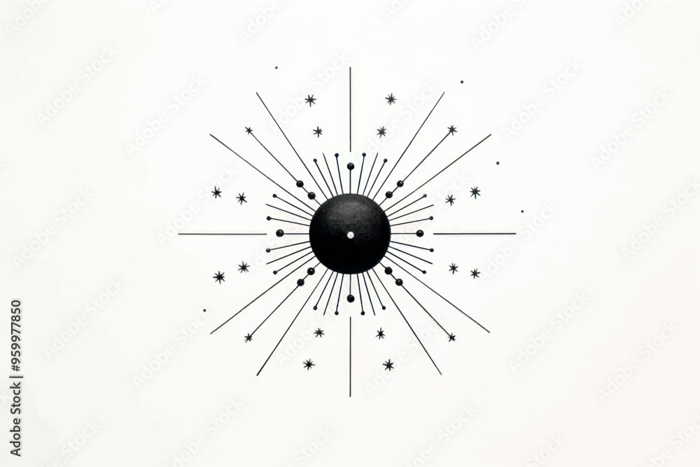 Obraz premium Abstract geometric starburst design