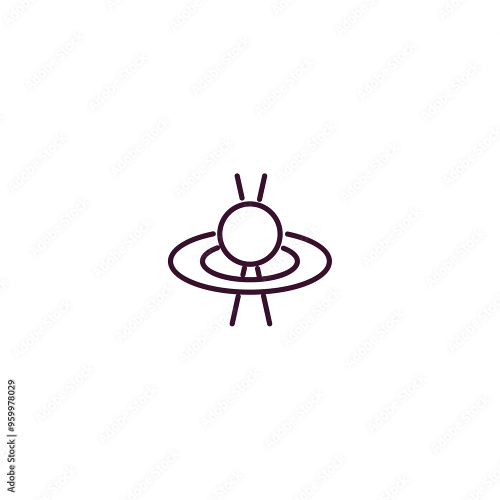 Fototapeta premium quasar outline icon. Linear vector from astronomy concept. Thin line quasar icon isolated on white background