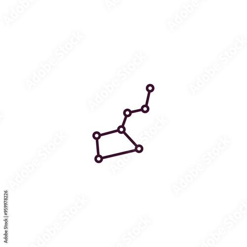 ursa major outline icon. Linear vector from astronomy concept. Thin line ursa major icon isolated on white background