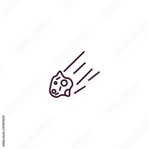 aerolite outline icon. Linear vector from astronomy concept. Thin line aerolite icon isolated on white background