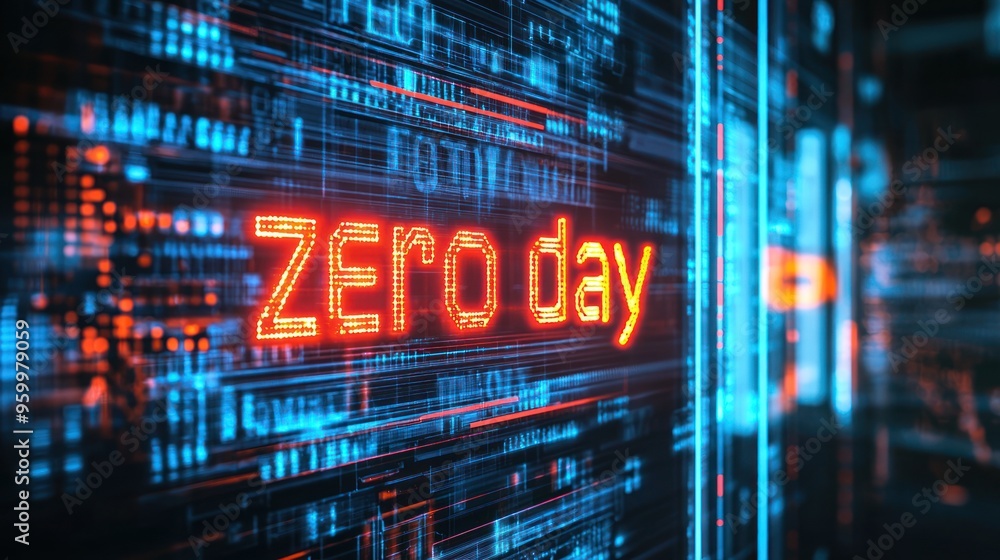 A cybersecurity alert with A cybersecurity alert with