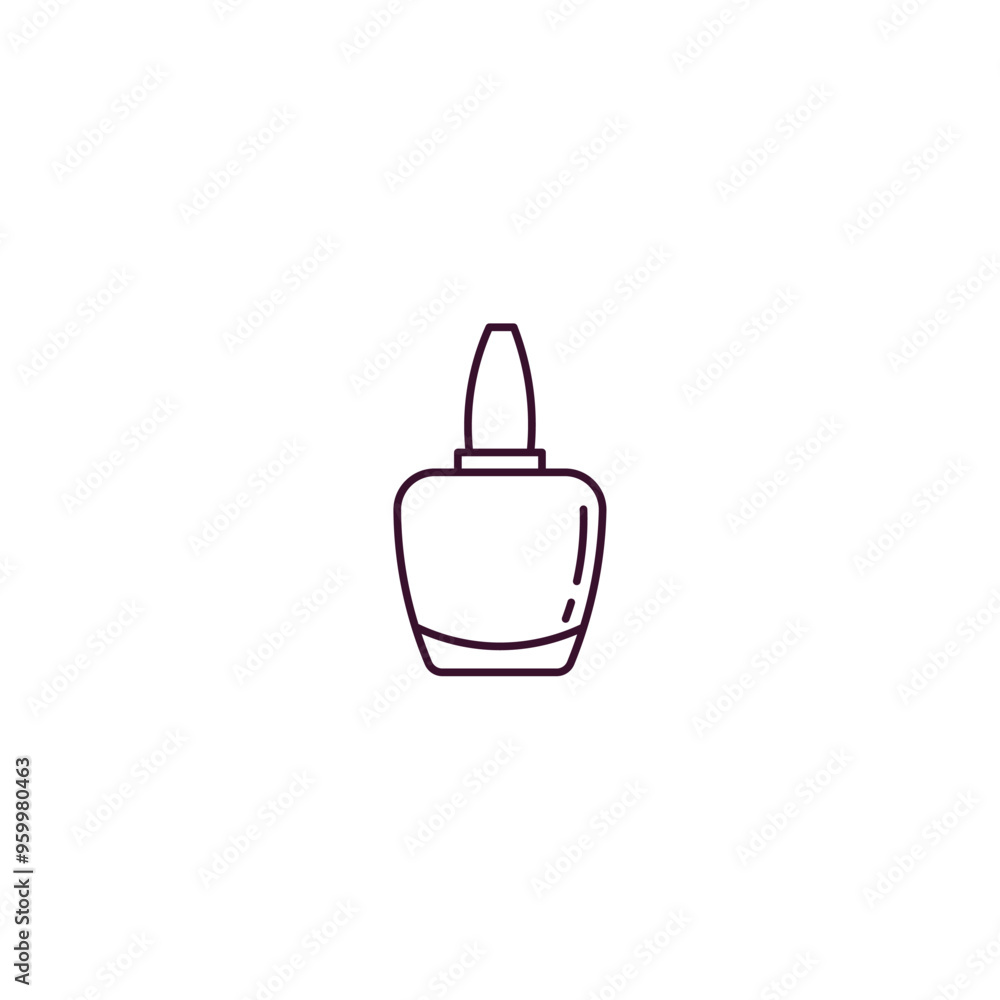 nail polish outline icon. Linear vector from beauty concept. Thin line nail polish icon isolated on white background nail polish outline icon. Linear vector from beauty concept. Thin line nail polish icon isolated on white background