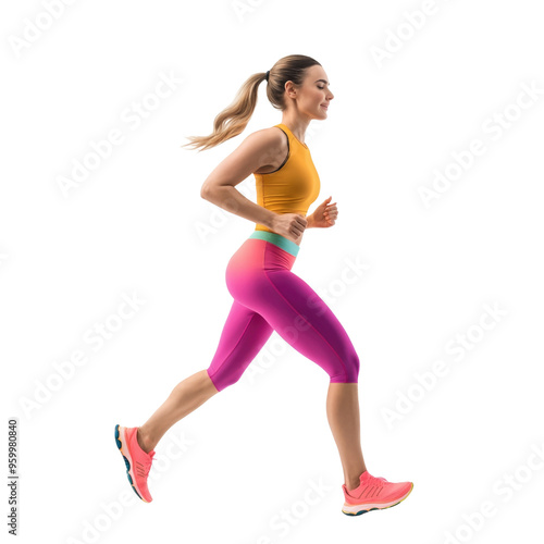 Woman running transparent png