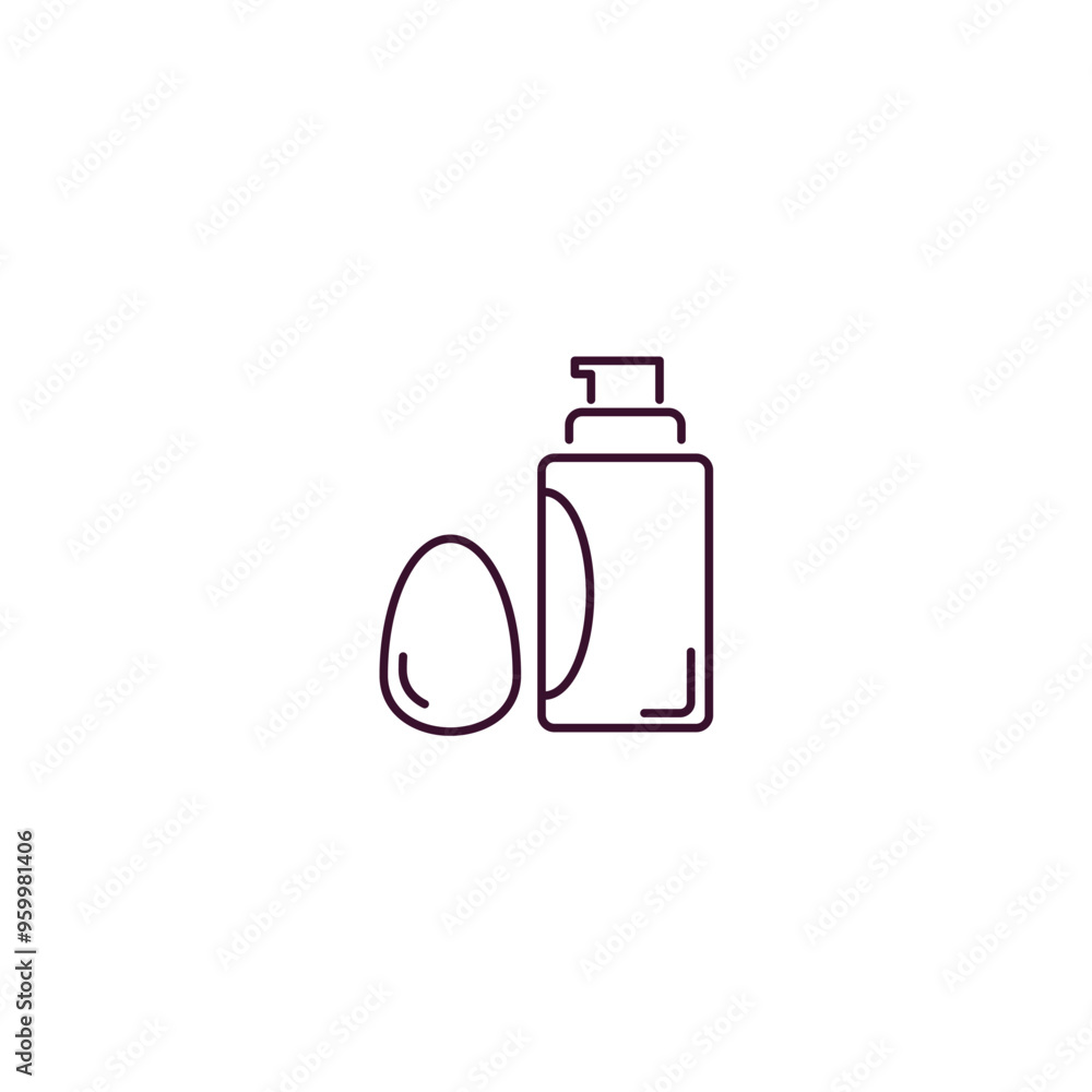 liquid makeup outline icon. Linear vector from beauty concept. Thin line liquid makeup icon isolated on white background liquid makeup outline icon. Linear vector from beauty concept. Thin line liquid makeup icon isolated on white background