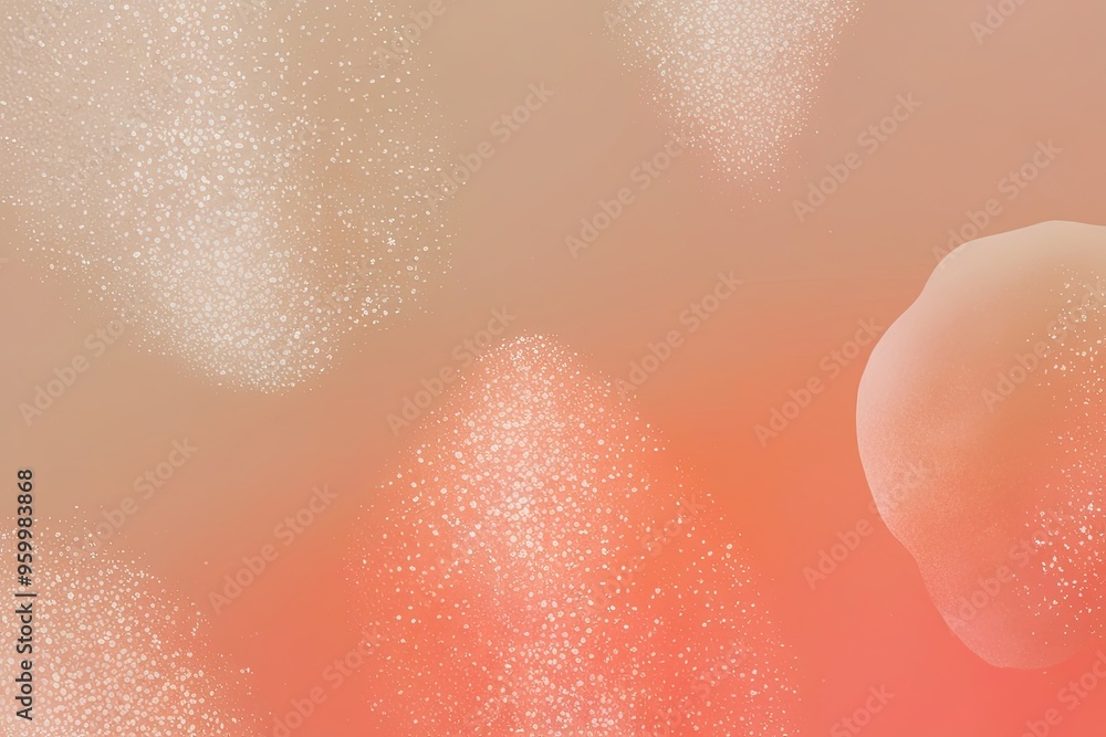 Fototapeta premium Cream Taupe Coral Spectrum Overlay with Soft Abstract Texture and Sparkle