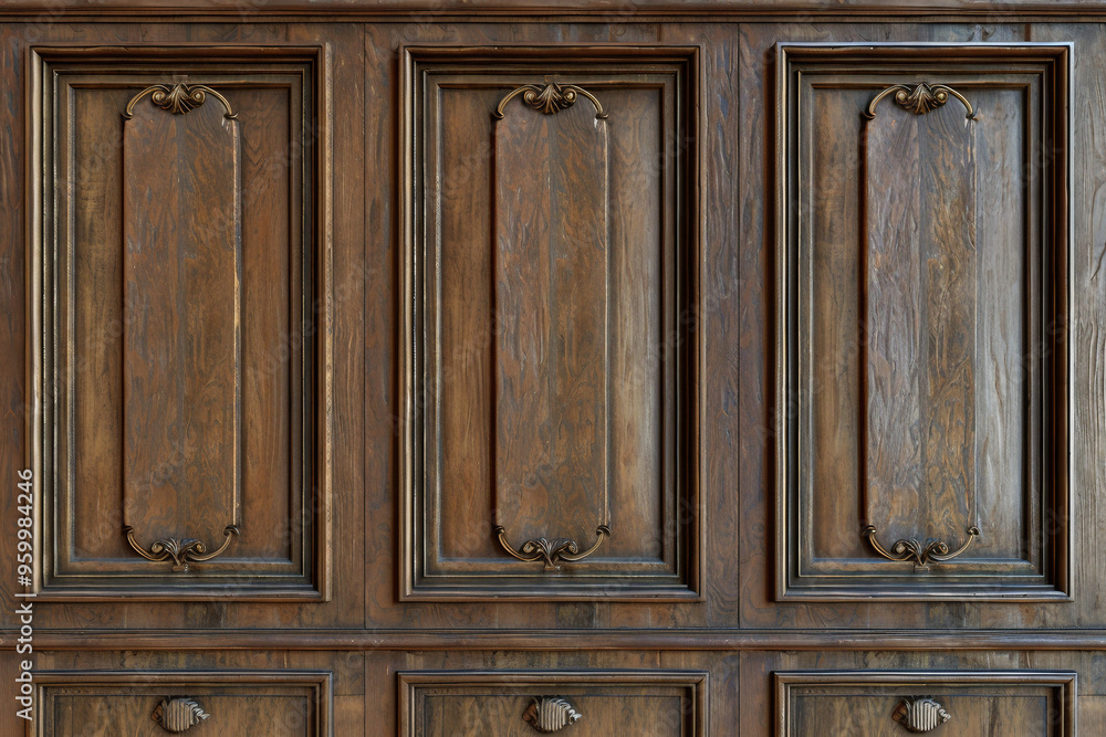 Elegant wooden door panel featuring a timeless classic pattern. Elegant wooden door panel featuring a timeless classic pattern.