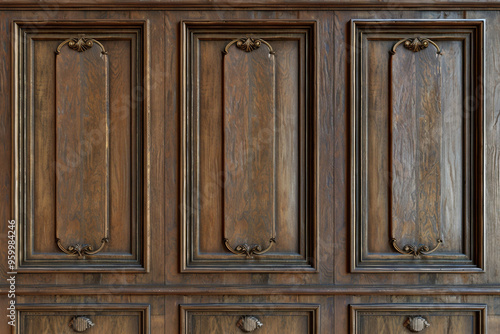 Elegant wooden door panel featuring a timeless classic pattern.