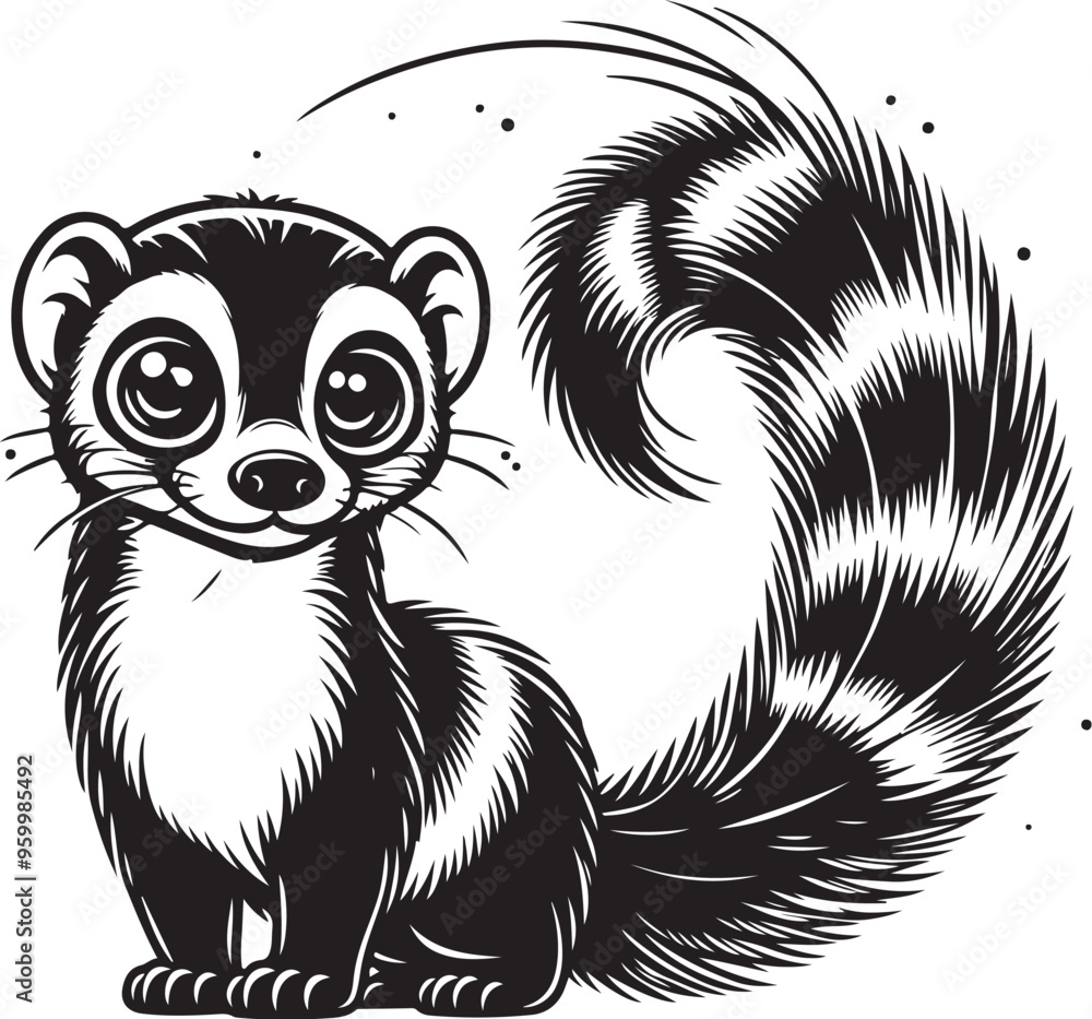 Obraz premium mongoose vector design clipart flat style artwork