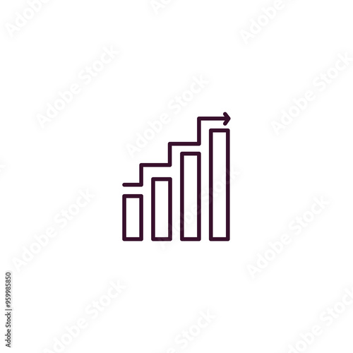 graphs outline icon. Linear vector from business concept. Thin line graphs icon isolated on white background