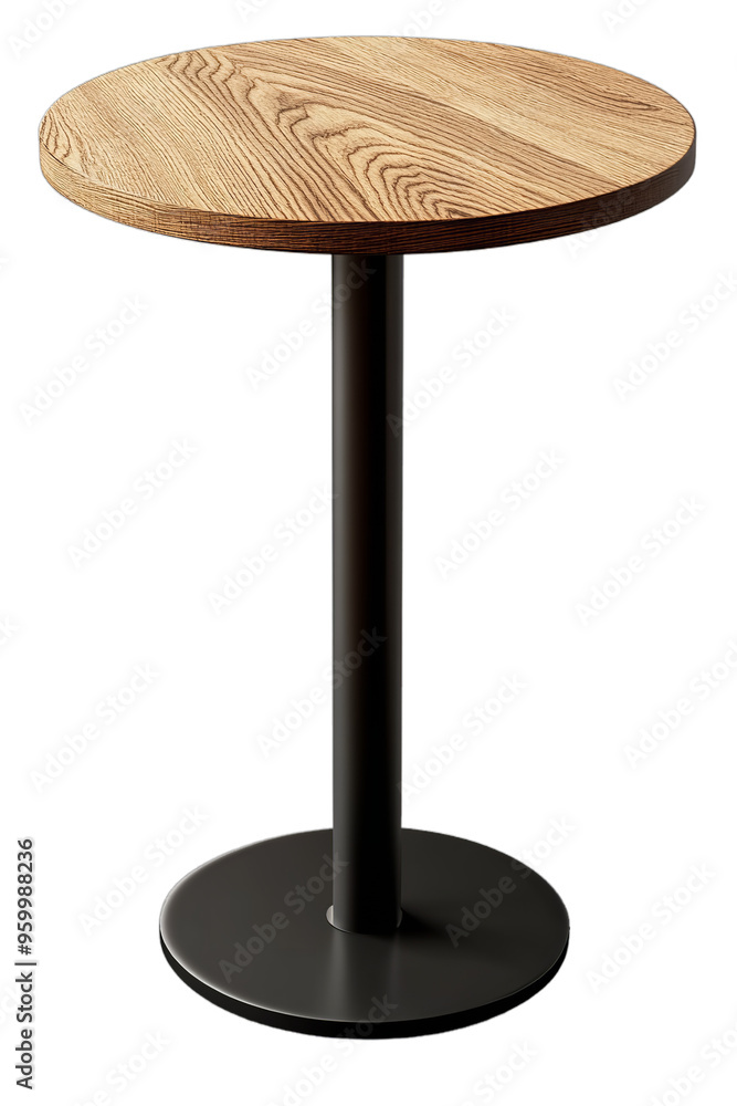 bar-height table isolated on a transparent background
