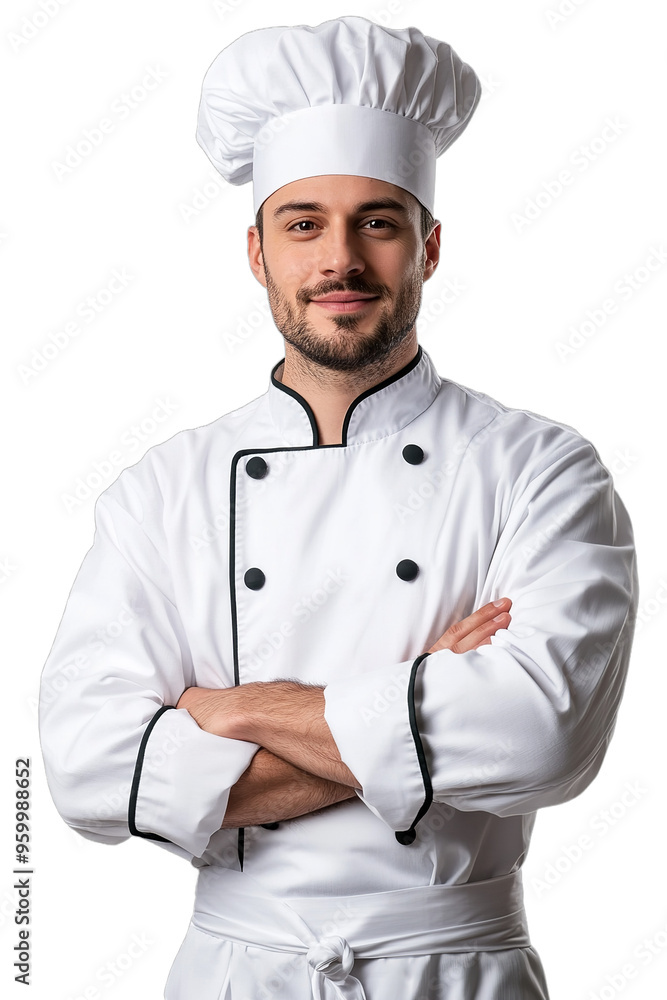 Chef, a cook man isolated on transparent white background Chef, a cook man isolated on transparent white background