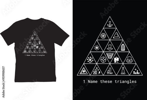 1 name these triangles t shirt design