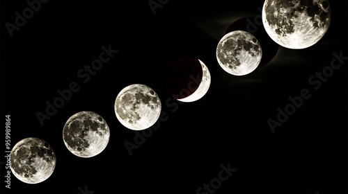 Supermoon eclipse with the moon's size and brightness amplified creating a stunning celestial display photo