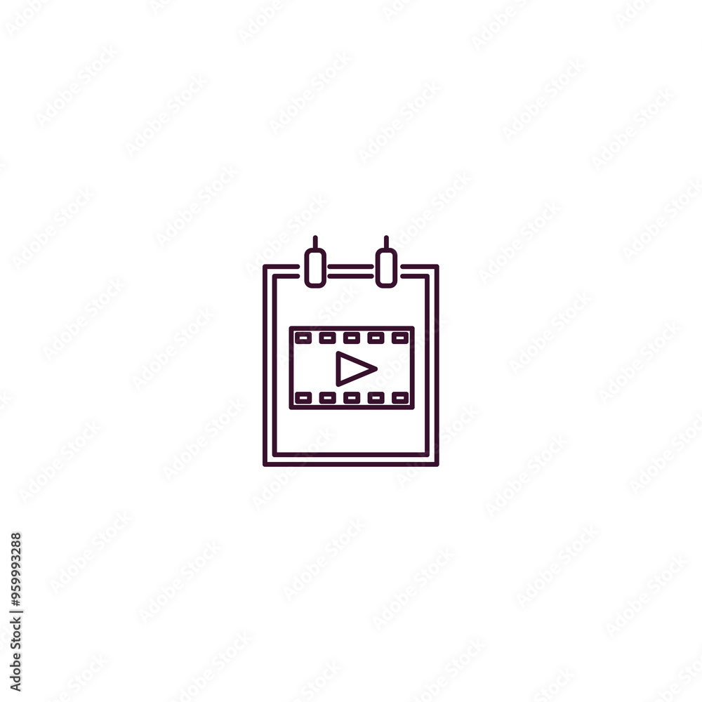 film poster outline icon. Linear vector from cinema concept. Thin line film poster icon isolated on white background film poster outline icon. Linear vector from cinema concept. Thin line film poster icon isolated on white background