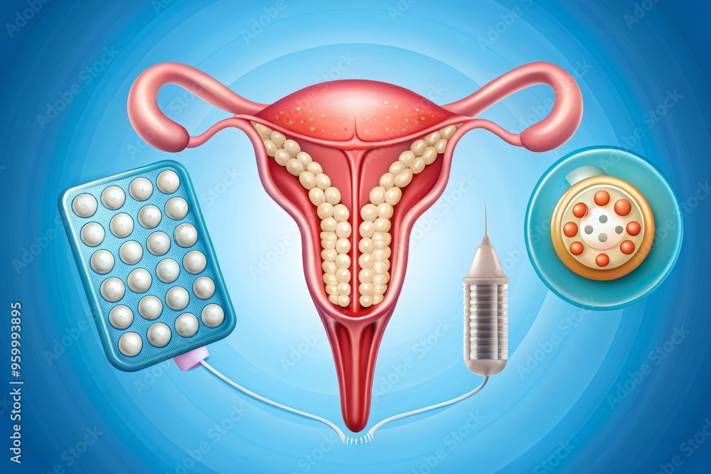Birth control reproductive system contraception methods conceptual ...