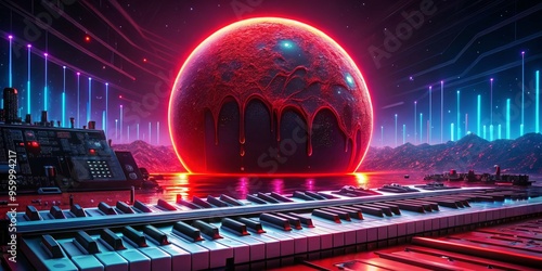 Blood and circuitry fusion melodic synthwave