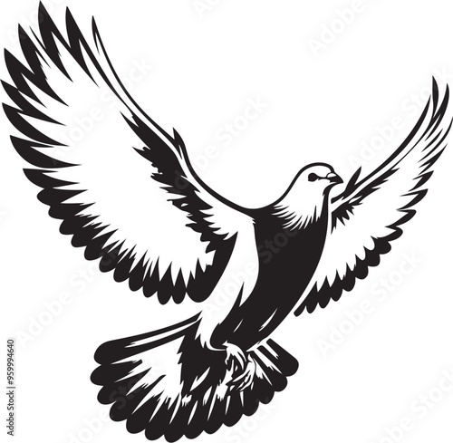 pigeon vector design clipart flat style artwork photo