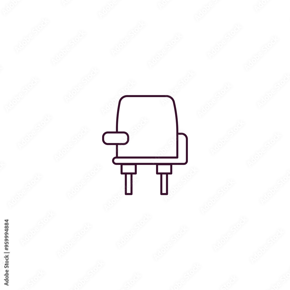 cinema seats outline icon. Linear vector from cinema concept. Thin line cinema seats icon isolated on white background