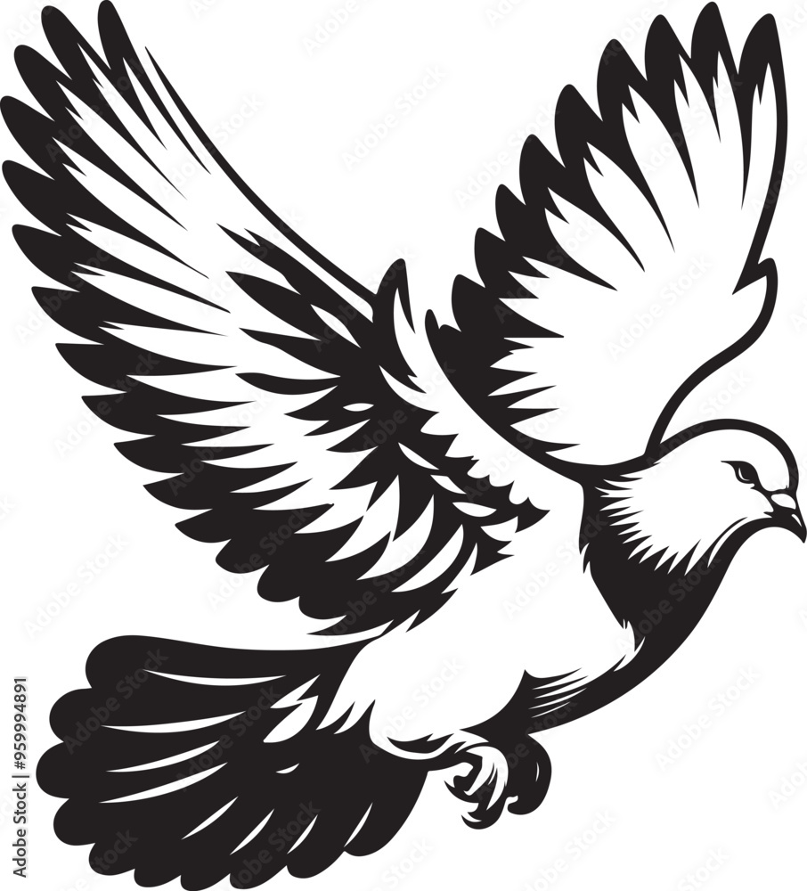 Fototapeta premium pigeon vector design clipart flat style artwork