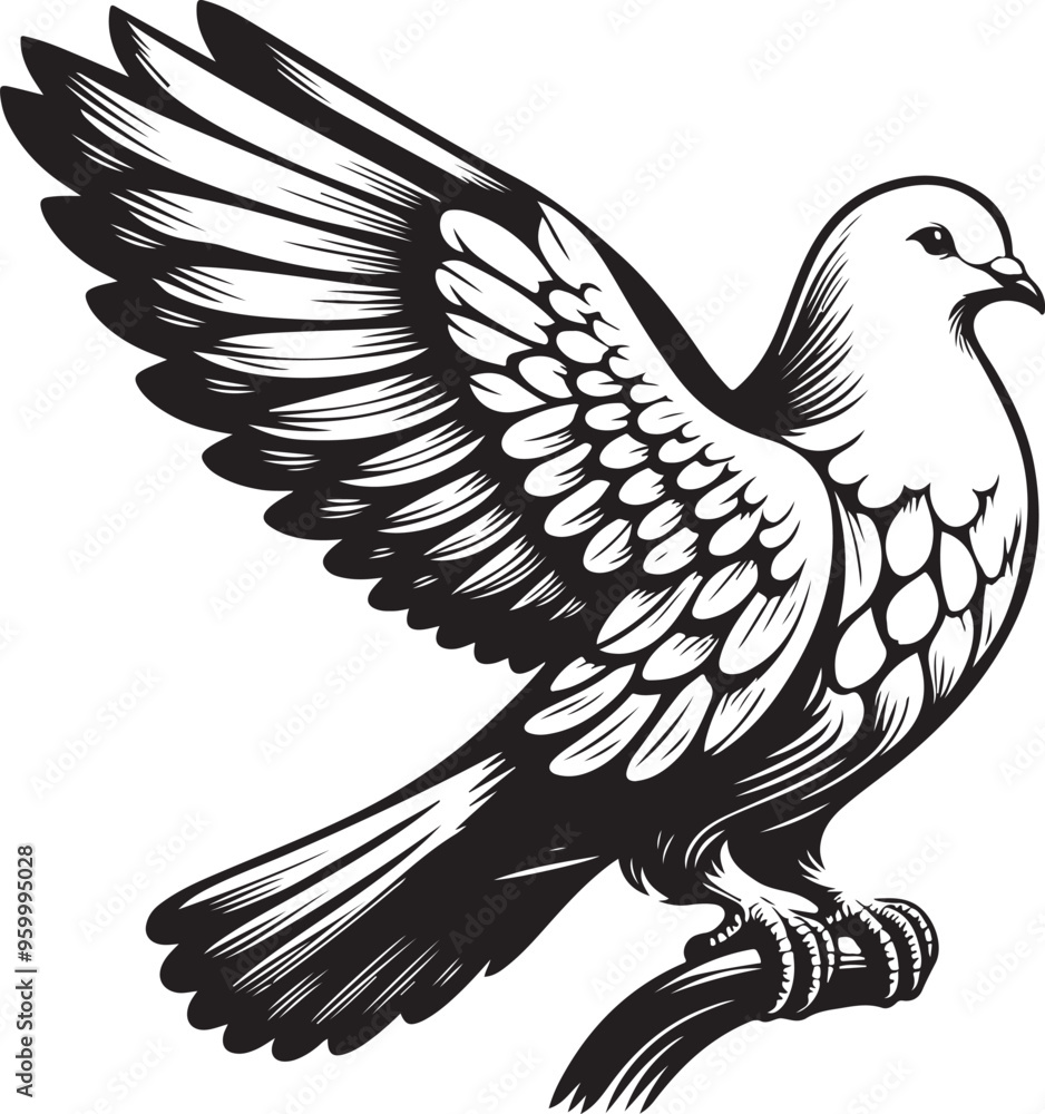 Fototapeta premium pigeon vector design clipart flat style artwork