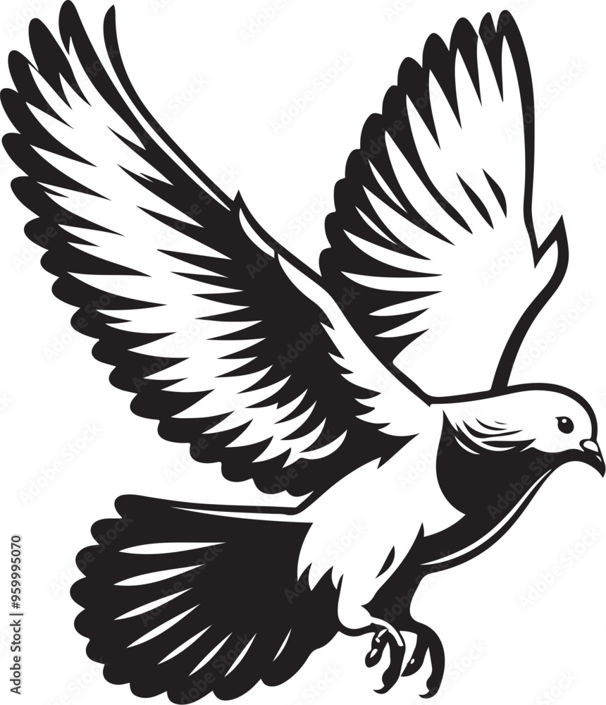 Fototapeta premium pigeon vector design clipart flat style artwork